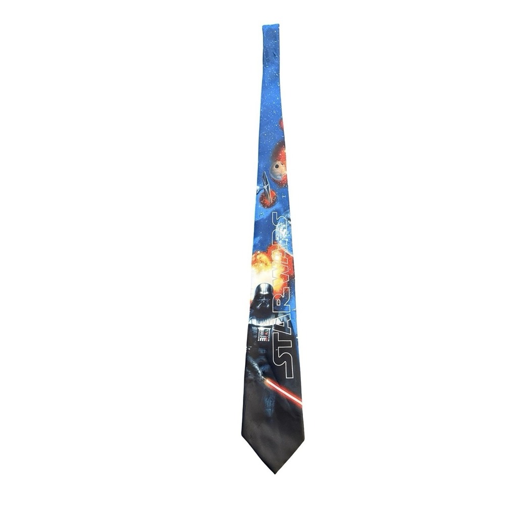 Star Wars Darth Vader Mens Neck Tie Sci Fi Lightsaber Death Star 57x3 - Picture 15 of 16